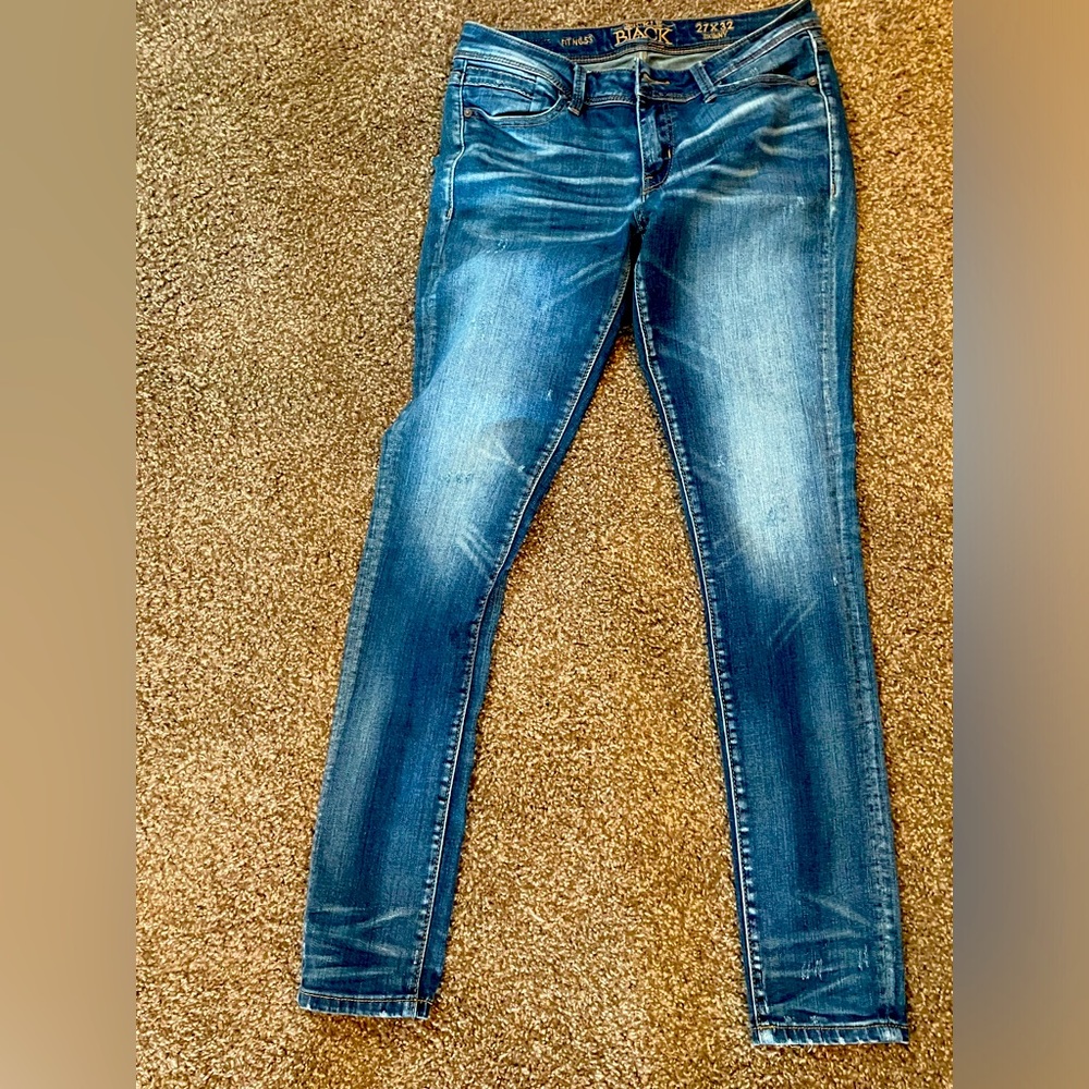 Buckle black jeans hardly worn